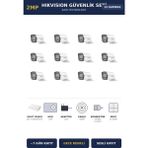 Hikvision 12 Kameralı 2mp Güvenlik Kamera Seti Colorvu Gece Renkli 1tb ~7 Gün Kayıt Bullet Dış Mekan