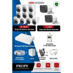 Hikvision 12’li HD Kamera Seti – Gece Görüşlü Full Güvenlik Sistemi DS-2CE16D0T-EXIPF - Beyaz