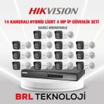 Hikvision 14 Kameralı 4 Mp Hybrid Light İp Güvenlik Kamera Seti Ds-2Cd1043g2-Lıuf (Dahili Mikrofonlu)