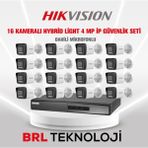 Hikvision 16 Kameralı 4 Mp Hybrid Light Ip Güvenlik Kamera Seti DS-2CD1043G2-LIUF (Dahili Mikrofonlu) - Beyaz