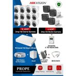 Hikvision 16 Kameralı Profesyonel Güvenlik Sistemi Hareket Algılamalı Gece Görüşlü Full HD Kamera Seti DS-2CE16D0T-EXIPF - Beyaz