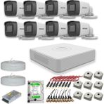 Hikvision 2mp 8 Kameralı Dış Ortam Ahd Hd-Tvı Full Kamera Seti (1TB HARDDİSK) - Siyah