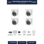 Hikvision 4 Kameralı 2mp Güvenlik Kamera Seti Colorvu Gece Renkli 1tb ~23 Gün Kayıt Dome Iç Mekan