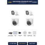 Hikvision 4 Kameralı 2mp Güvenlik Kamera Seti Colorvu Gece Renkli 1tb ~23 Gün Kayıt Dome+Bullet