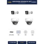 Hikvision 4 Kameralı 2mp Güvenlik Kamera Seti Ip Poe Acusense 1tb ~23 Gün Kayıt Dome+Bullet