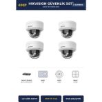 Hikvision 4 Kameralı 4mp Güvenlik Kamera Seti 4mp Ip Poe 1tb ~13 Gün Kayıt Dome Iç Mekan
