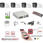 Hikvision 4 Kameralı 7/24 Renkli Görüşlü 2mp Ahd Güvenlik Kamerası - 40 Metre