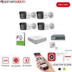 Hikvision 4 Kameralı Mikrofonlu 7/24 Renkli Görüşlü Ip Kamera Seti
