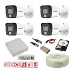 Hikvision 4 Kanal Gece Renkli Kamera Seti 1 TB Harddisk ile Tüm Mekanlar İçin Kullanım - 4 LÜ SET 1 TB