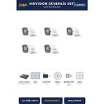 Hikvision 5 Kameralı 2mp Güvenlik Kamera Seti Colorvu Gece Renkli 1tb ~19 Gün Kayıt Bullet Dış Mekan