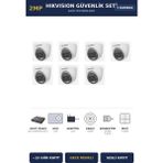 Hikvision 7 Kameralı 2mp Güvenlik Kamera Seti Colorvu Gece Renkli 1tb ~13 Gün Kayıt Dome Iç Mekan