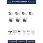 Hikvision 7 Kameralı 2mp Güvenlik Kamera Seti Colorvu Gece Renkli 1tb ~13 Gün Kayıt Dome+Bullet