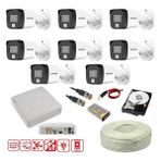 Hikvision 8 Kamerali Gece Renkli 8 Kanal 500GB HDD - 8li set 500 gb hdd