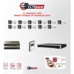 Hikvision Cctvpazar 11 Kameralı 2 Mp Smart Hybrid Ip Güvenlik Kamera Seti DS-2CD1021G2-LIUF (Dahili Mikrofonlu)
