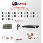 Hikvision Cctvpazar 14 Kameralı 2 Mp Colorvu Ip Güvenlik Kamera Seti DS-2CD1027G2H-LIUF (Dahili Mikrofonlu)