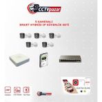 Hikvision Cctvpazar 5 Kameralı Ip Kamera Seti 4mp DS-2CD1041G2-LIUF Mikrofonlu Gece Renkli Ip Güvenlik Sistemi
