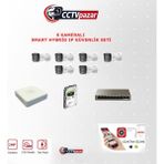 Hikvision Cctvpazar Hıkvısıon 6 Kameralı 2mp Dahili Mikrofonlu Ip Kamera Seti