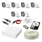 Hikvision Colorvu 6lı 2mp Set Gece Renkli Sesli Görüntü 2 Tb HDD - 6lı Set 2TB Hdd