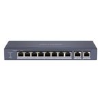Hikvision DS-3E0310P-E/M 8 Port 60 w Full PoE 10/100 2 × Gigabit Metal Yönetilemez Switch