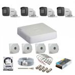 Hikvision Haikon 2 mp 1 tb HDD 4 Kameralı AHD TVI Kamera Seti HD Hazır Set