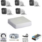 Hikvision Haıkon 5 Kameralı Güvenlik Kamera Hazır Set 1tb 7/24 Hdd-1tb Kayıt Kapasiteli Sistem