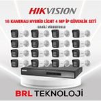 HIKVISION Hikvision 16 Kameralı 4 Mp Hybrid Light İp Güvenlik Kamera Seti Ds-2cd1043g2-liuf (dahili Mikrofonlu)
