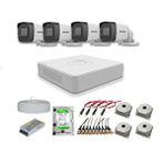 HIKVISION Hikvision 2mp 4 Kameralı Dış Ortam Ahd Hd-tvi Full Kamera Seti 2tb Disk
