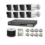 HIKVISION Hikvision 2mp Mikrofonlu 8 Kameralı 4tb Disk Tak Çalıştır Hazır Ip Kamera Seti