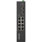 Hikvision Hıkvısıon DS-3T0510HP-E/HS 10 Port Gbit 8 Port Poe 120W 2xsfp Uplink Endüstriyel Yönetilemez Metal Kasa Switch