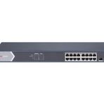 Hikvision Switch 16 Port Gigabit UNMANAGED Poe Switch 2 Gigabit SFP UPLINK Ports, 802.3AF/AT, Poe PO