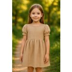 Hilal Akıncı Kids Pamuk Keten Basic Elbise