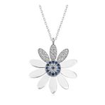 HİLALSHOP 925 Ayar Gümüş Nazarlı Papatya Kadın Gümüş Kolye