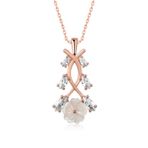 HİLALSHOP 925 Ayar Rose Bahar Çiçeği Gümüş Kolye