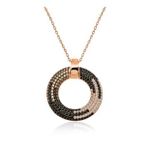 HİLALSHOP 925 Ayar ​Rose Halka Kadın Gümüş Kolye