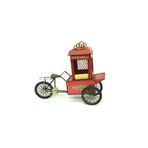 HİLALSHOP Dekoratif Metal Patlamış Mısır Arabası Ev Ofis Hediyelik Çok Renkli Biblo