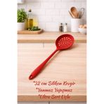Hilamingo Home 32 cm Ultra Sert Uçlu Silikon Kevgir -Kırmızı