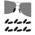 HILEEN Ray-Ban Aviator RB3025 için 6 Çift Yedek Burun Pedleri Burun Parçaları | RB3026 | RB3030 | RB3211 | RB3362 | RB3445 | RB4175 | RB3183 | RB3625 | RB3016 | RB326 7 | RB3136 Güneş Gözlüğü - Siyah