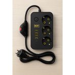 Hilfe Akım Korumalı Smart 2 Metre Uzunlukta 3'lü Priz + 4 USB Girişi + Anahtar Özellikli Siyah