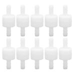 Hilitand 10 Adet Plastik Tek Yönlü Çekvalf Beyaz Akvaryum Anti Geri Akış Hortum Çekvalf Balık Tankı Boru Aksesuarları için Yaylı(6mm white)