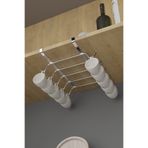 Hill Homes Fincan Kupa Bardak Askısı Dolap Içi Kancalı Fincan Askısı Düzenleyici Organizer Krom