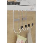 Hill Homes Krom Gümüş 2 Adet Kancalı Askısı Banyo Askılık Organizer Askı Kapı Arkası Askılığı Elbise