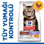 Hills Science Plan Hairball Perfect Coat Tüy Yumağı Önleyici Tavuklu 1.5 kg Yetişkin Kedi Maması