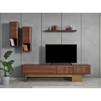 Hillsa Solid Tv Üst Raf Ceviz