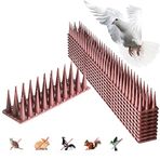 Hillylolly kuş kovucu sivri plastik, 10 adet güvercin kovucu sivri plastik，43 x 4 x 3,5 cm, güvercin kovucu kedi sivri uçları, 3 sıra, çatı kirişleri, çitler, pencere pervazına, balkon için güvercin koruma sivri uçları