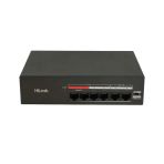 Hılook NS-0106MP-35B 4 Port Megabit PoE 35W 2 Port Megabit Uplink Yönetilemez Masaüstü Switch
