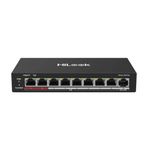 Hılook NS-0109P-60B 8 Port Megabit 8 Port PoE 60W +1 Port Megabit Uplink Long Range 250 mt Yönetilemez Masaüstü Switch