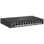 Hılook NS-0310P-60B 10 Port Megabit 8 Port PoE 60W +2 Port Gigabit Uplink Long Range 250 mt Yönetilemez Masaüstü Switch
