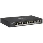 Hılook Ns-0310P-60B, 10Port, Megabit, 8 Port Poe, 60W, +2 Port Gigabit Uplink, Long Range 250Metre, Yonetilemez, Masaustu Switch