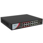 Hılook NS-0318P-130 (B) 16 Port Fast Ethernet Unmanaged POE Switch