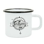 Him & I® - Macera temalı emaye kupa, dış mekan emaye bardak, sağlam, hafif ve kırılmaz, çift taraflı baskılı, kamp, trekking ve yürüyüş için